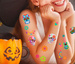 Tatuaże Zmywalne Kolorowe Czaszki HALLOWEEN Catrin