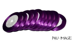 Tasiemka satynowa, purpurowa, 6mm/25m