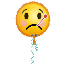 Balon foliowy Emoticon Zdrowie, 43 cm, 1 szt.