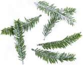 Ozdobne Bielone GAŁĄZKI JODŁY Stroik 9,5cm 6szt.