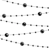Girlanda Perłowa Kuleczki Czarne Łańcuch 650cm
