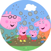 Opłatek tortowy 14 cm, Świnka Peppa 1 szt.