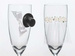 Kieliszki do szampana z cylindrem i welonem, 1 kpl
