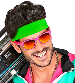 Opaska Na Głowę Neonowa Zielona Disco Lata 80