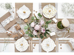 Taśma jutowa z koronką, 5x500 cm, 1 szt.