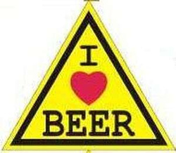 Naklejka na kask ''I love beer'', 1 szt.