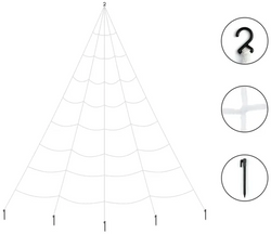 Biała PAJĘCZYNA Siatka Haczyk Śledzie 500x400cm