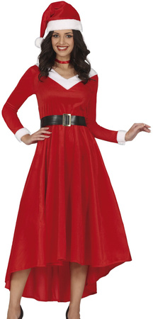 Strój Kostium Sukienka Mikołajka PANI MIKOŁAJOWA S