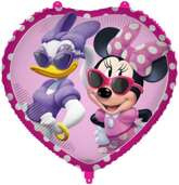 Balon Foliowy Serce MYSZKA MINNIE Urodziny 45cm