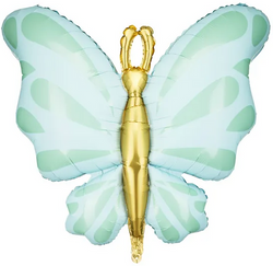 Balon Foliowy MOTYL Zielony Miętowy Łąka 69x69cm