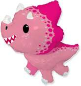 Balon foliowy 24" FX - Baby Triceratops (różowy)