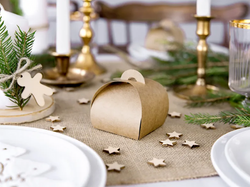 Pudełeczka podziękowania kraft, 6x6x5,5cm, 10 szt.