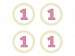 Dekoracje 1, jasny różowy, 5,5cm (1 op. / 4 szt.)