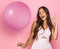 Balon G220 pastel kula 0,75m - różowa 06