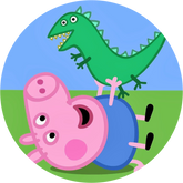 Opłatek tortowy 14 cm, Świnka Peppa 1 szt.