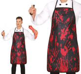 Czarny Zakrwawiony FARTUCH Rzeźnik Halloween