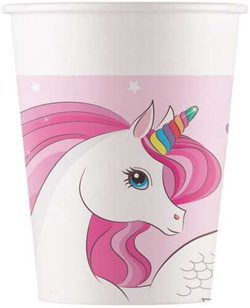 Kubeczki Papierowe Jednorożec Unicorn 200ml 8szt.