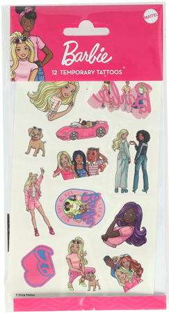 Tatuaże Zmywalne BARBIE Lalka Urodziny 12szt.