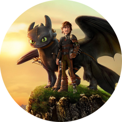 Opłatek tortowy 14 cm, 1 szt. Jak wytresować smoka