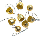 Metalowe Dzwonki Złote VINTAGE 2,6 cm, 8 szt.