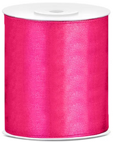 Tasiemka satynowa, c. różowy, 100mm/25m