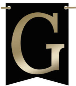 Flagietka, Litera G, Czarna, 1 szt.