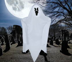 Dekoracja Wisząca Biały DUCH Zjawa Halloween 45cm