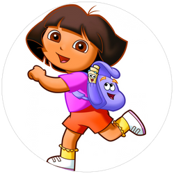 Opłatek tortowy 14 cm, Dora i Przyjaciele 1 szt.