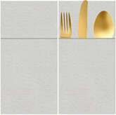 KIESZONKI Serwetki na Sztućce Srebrne 25 szt