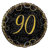 Balon foliowy 18” na 90 urodziny Złoty 1 szt.