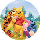 Opłatek tortowy 20 cm, Kubuś Puchatek 1 szt.