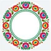 Talerzyki ŁOWICZ FOLK, 23 cm, 8 szt.