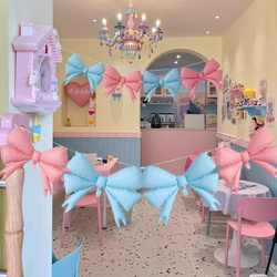 Balon Foliowy NIEBIESKA Pastelowa KOKARDA 80x63cm