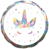 Balon Foliowy Holograficzny JEDNOROŻEC 43cm