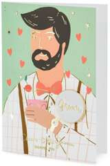 Kartka z pinem Groom, 10.5x14.8cm