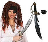 Szabla MIECZ Piracki z Rękojeścią + OPASKA Broń