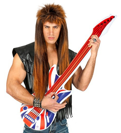 Dmuchany Gitara Gwiazdy Rock Disco Lata 80 105cm