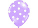 Balony 14'' fioletowe w białe kropki, 5 szt.