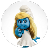 Opłatek tortowy 29 cm, Smerfy 1 szt.