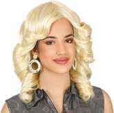 Peruka Blond Loki Włosy Kręcone Retro Lata 60 70