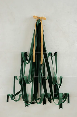 Tasiemka Welurowa, butelkowa zieleń, 25mm/10m