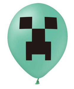 Zestaw balonów Zielone Minecraft 12 cali, 12 szt.