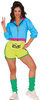 Kostium Strój Fitness Neon DISCO Lata 80, L