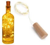 Lampki LED z korkiem do butelki,ciepły biały 197cm