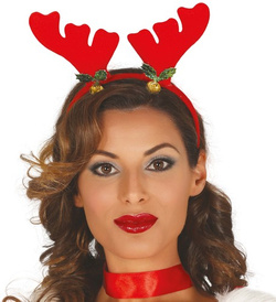 Opaska Świąteczna Rogi Renifera z Dzwoneczkami