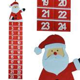 Kalendarz Adwentowy z Kieszonkami Święty Mikołaj