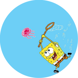 Opłatek tortowy 14 cm, SpongeBob 1 szt.