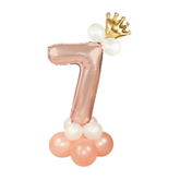 Zestaw balonów różowe złoto cyfra 7, 1 kpl