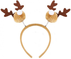 Opaska Świąteczna na Głowę WESOŁE RENIFERKI Święta