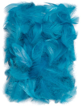 PIÓRKA Dekoracyjne Ozdobne TURKUSOWE 5-12cm 10g